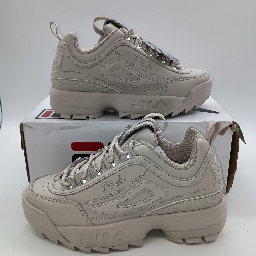 Fila Disruptor II Premium Mens Size 5 Beige Platform Sneakers 5XM01807-063